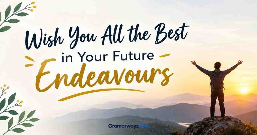Best In Your Future Endeavours